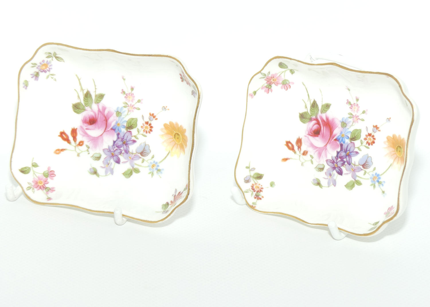 Royal Crown Derby Derby Posies pair of rectangular dishes