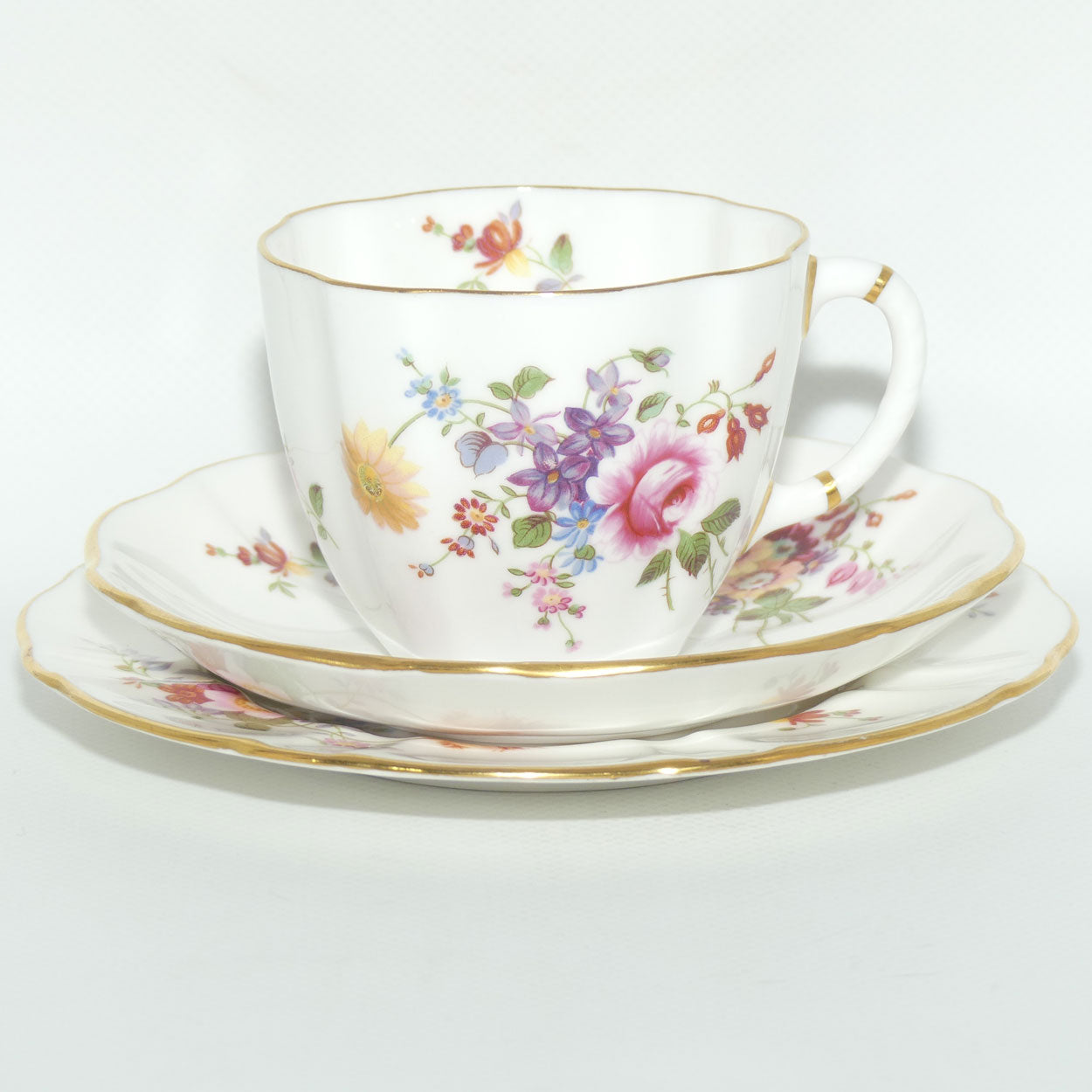 Royal Crown Derby Derby Posies tea trio