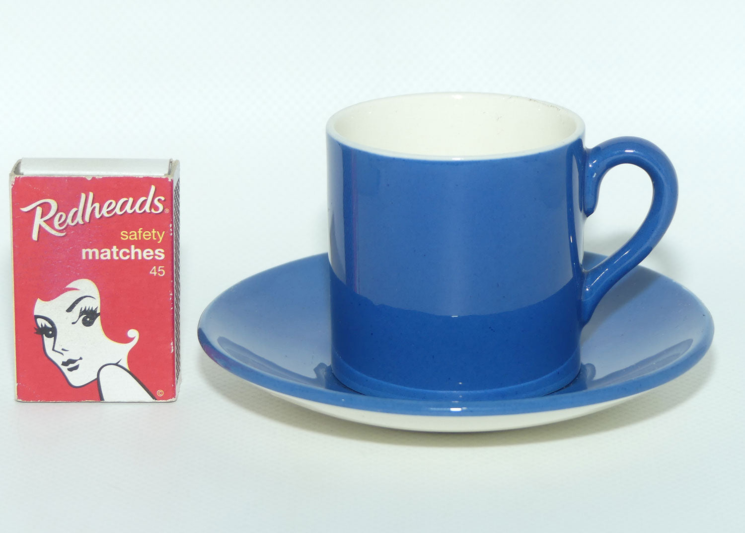 Moorcroft Powder Blue demi tasse duo