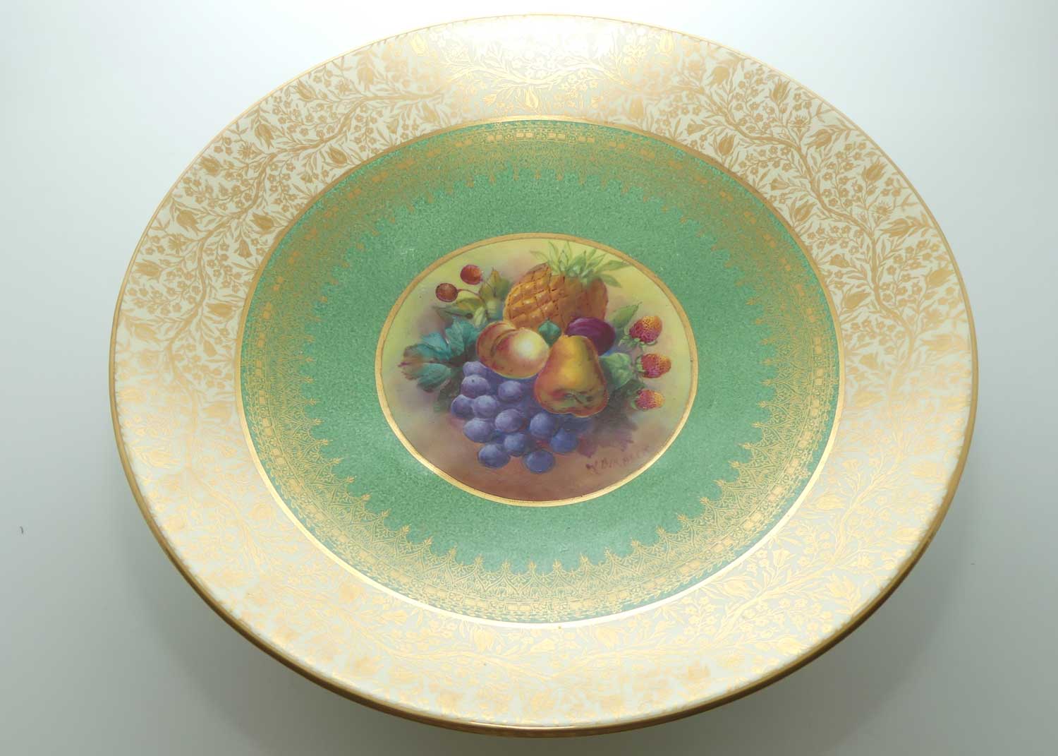 Powell, Bishop and Stonier hand painted Fruit decoration bowl