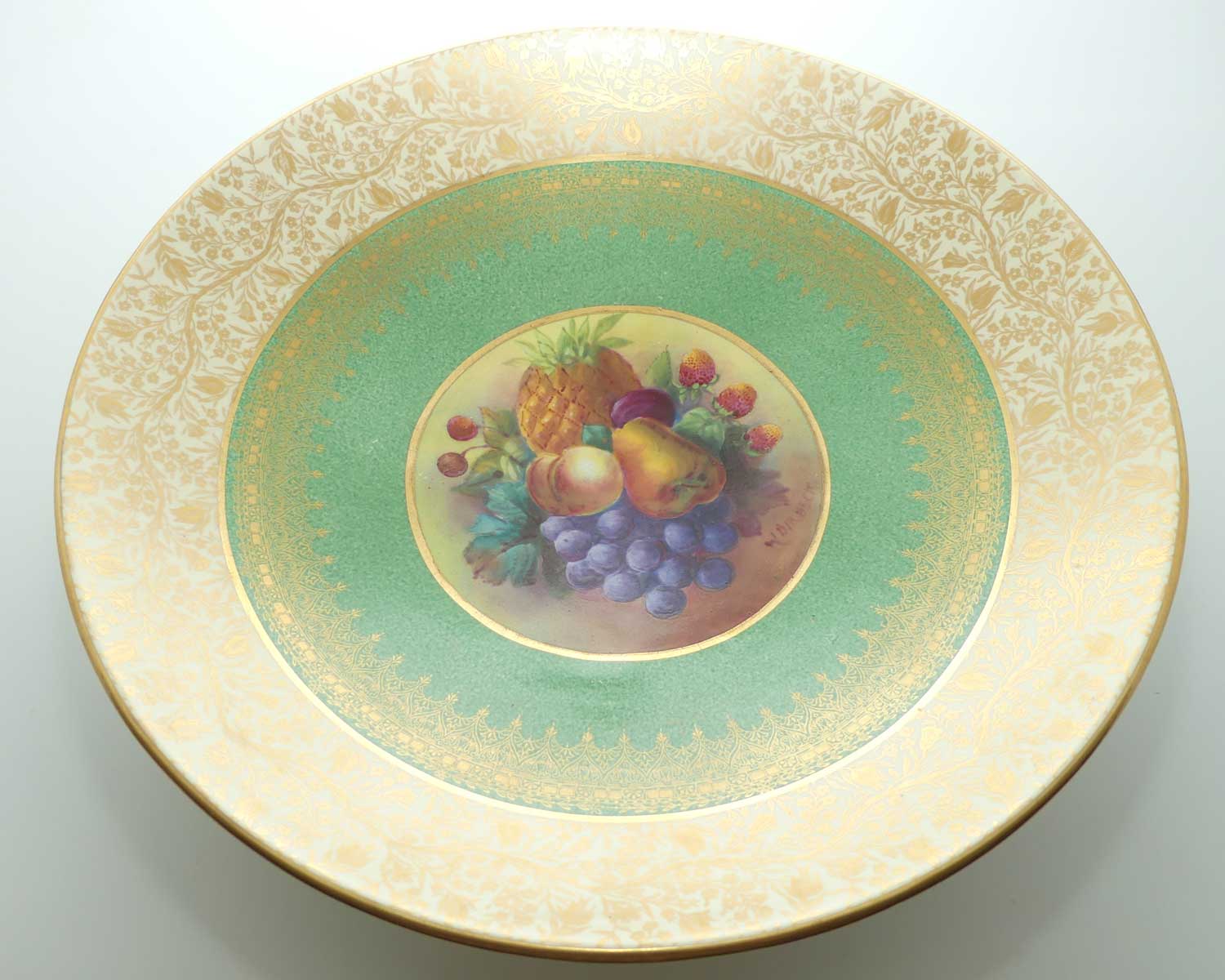 Powell, Bishop and Stonier hand painted Fruit decoration bowl