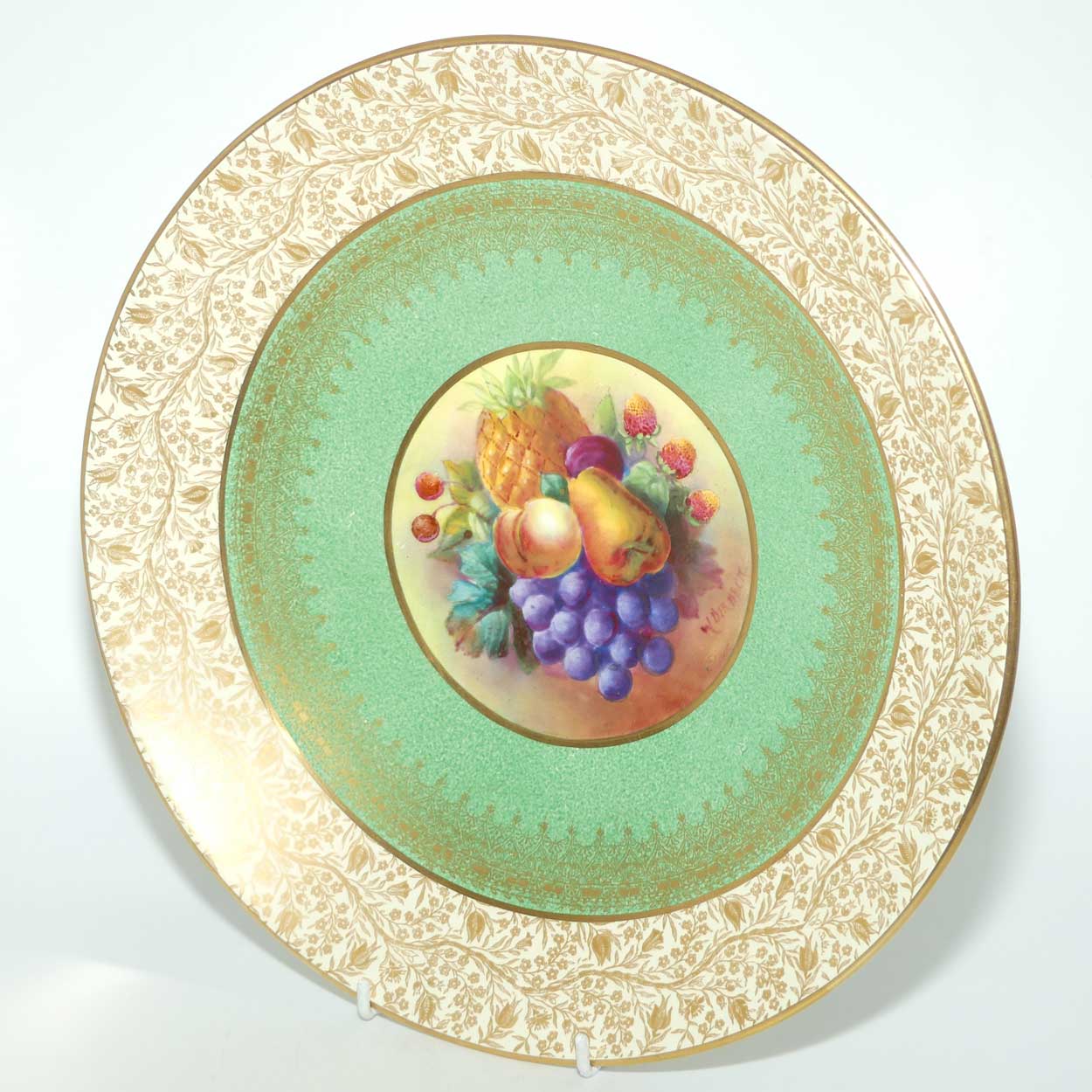 Powell, Bishop and Stonier hand painted Fruit decoration bowl