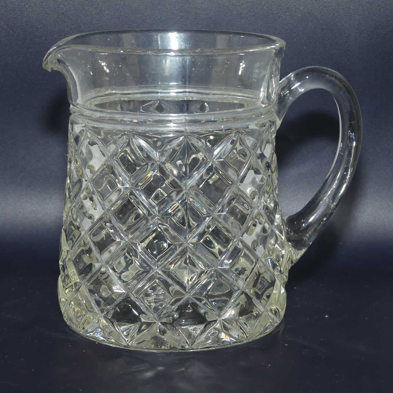 EAPG | Early American Pressed Glass diamond pattern water jug