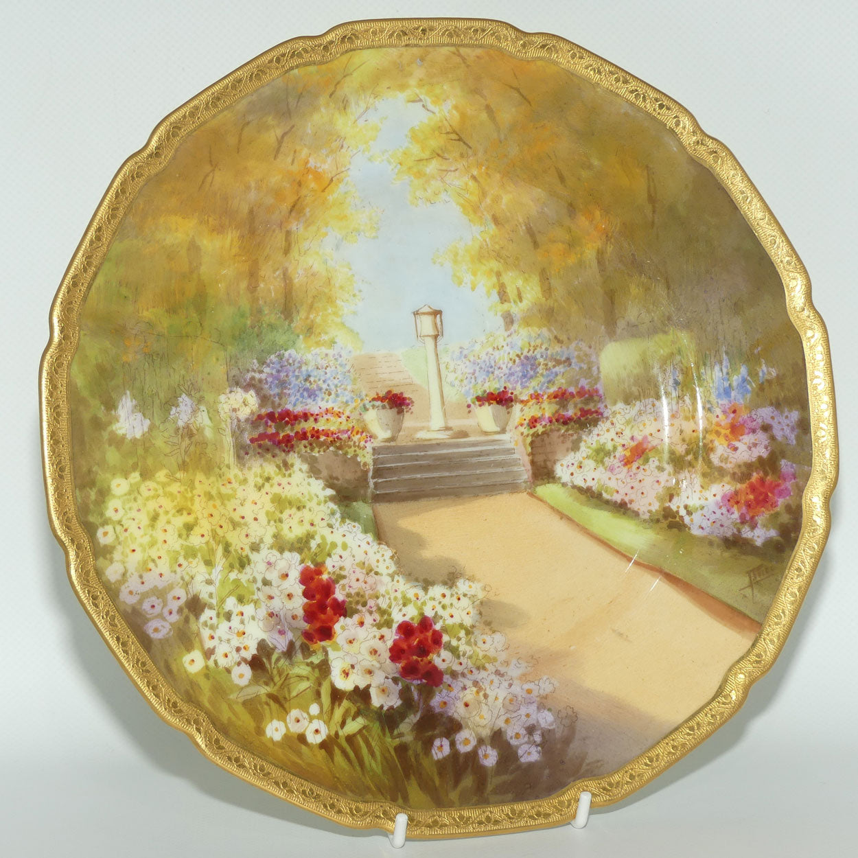 Royal Doulton hand painted Sundial at Woodside plate (Price) #1