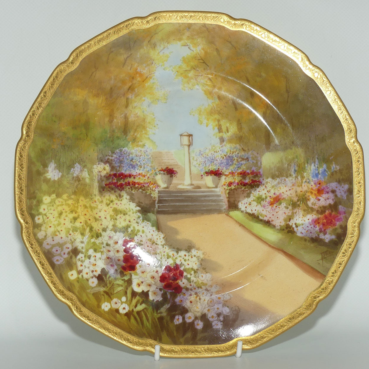 Royal Doulton hand painted Sundial at Woodside plate (Price) #1