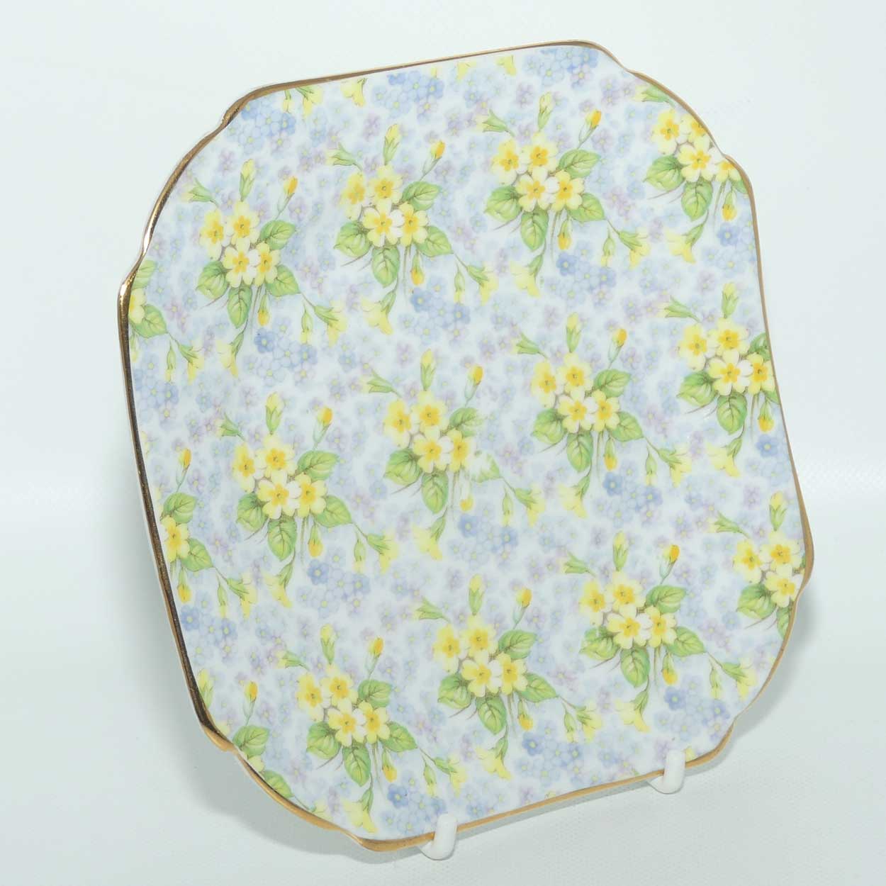 プリムローズ Primrose Shelley 美品 チンツ ケーキプレート シェリークロシェット Shelley SH108 UKストアルーム ケーキ皿 ラウンド 食器