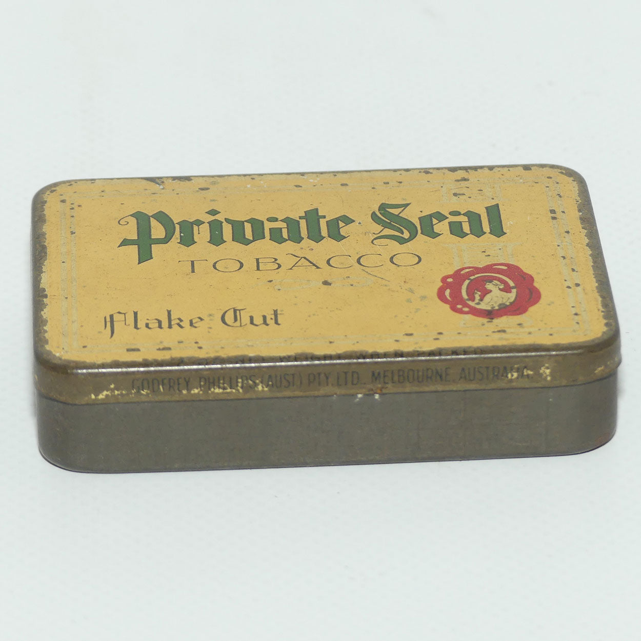 Private Seal Tobacco Flake Cut tobacco tin | Godfrey Phillips Aust Melbourne