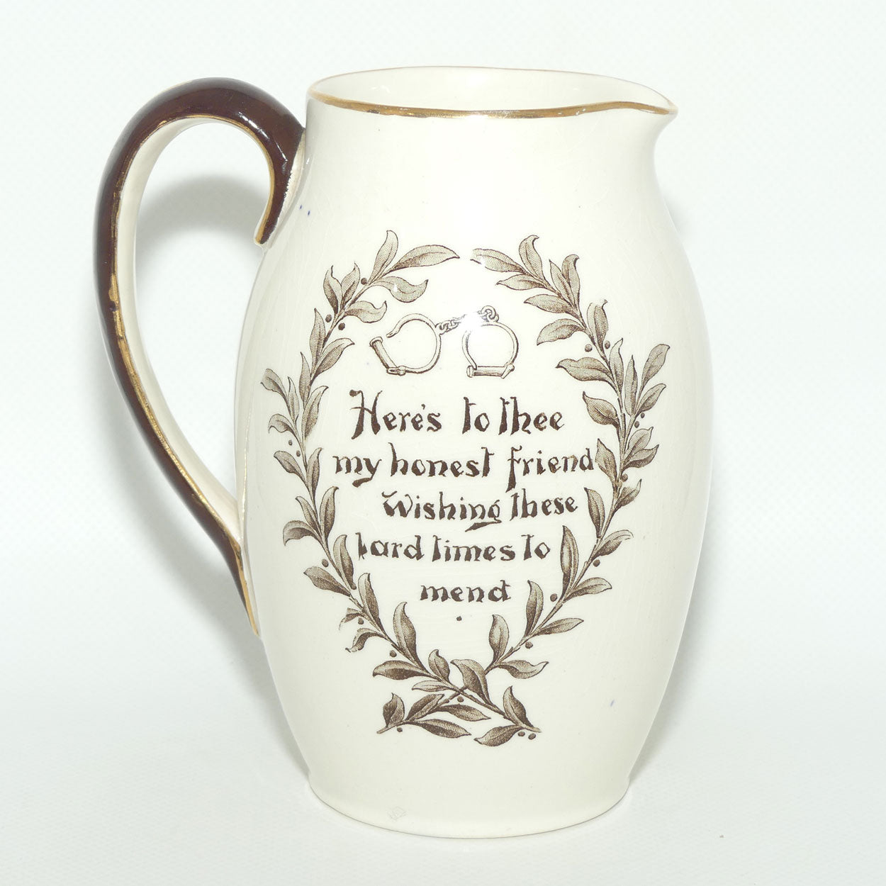 Royal Doulton Illustrated Proverbs Tavern shape jug D1748 | Fast Bind Fast Find
