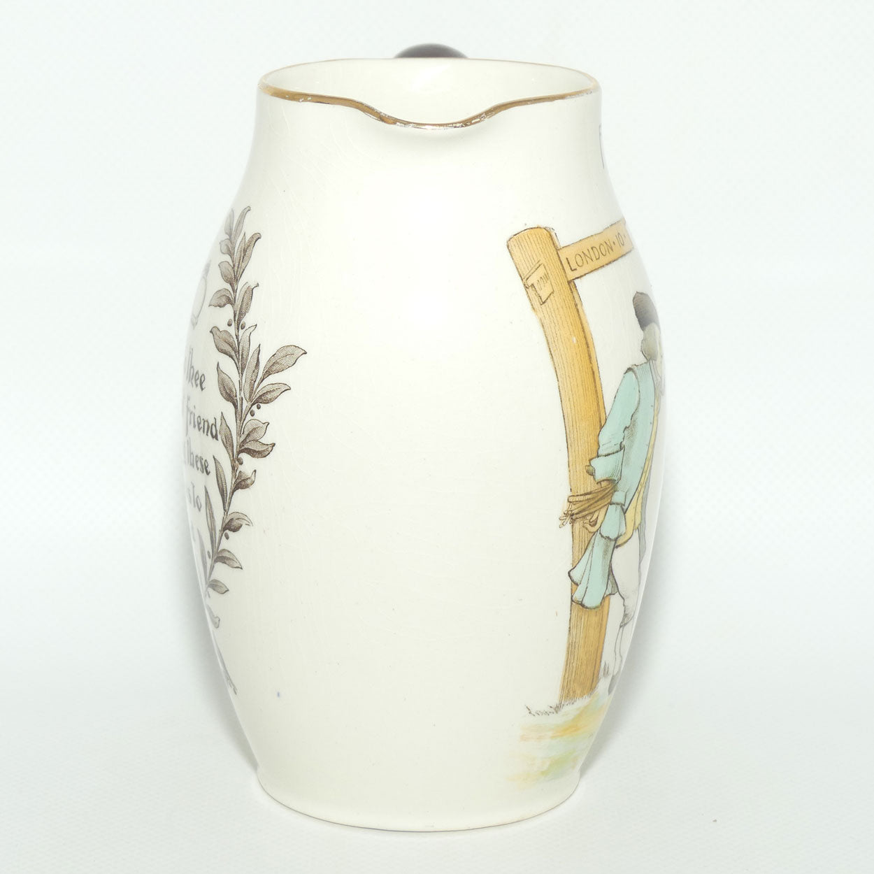 Royal Doulton Illustrated Proverbs Tavern shape jug D1748 | Fast Bind Fast Find