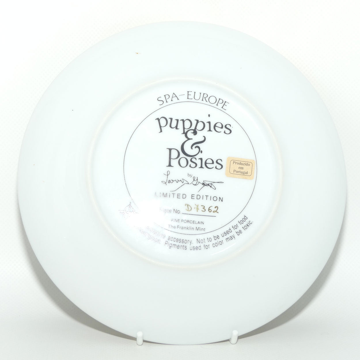 Franklin Mint | Puppies and Posies plate by Larry Grant
