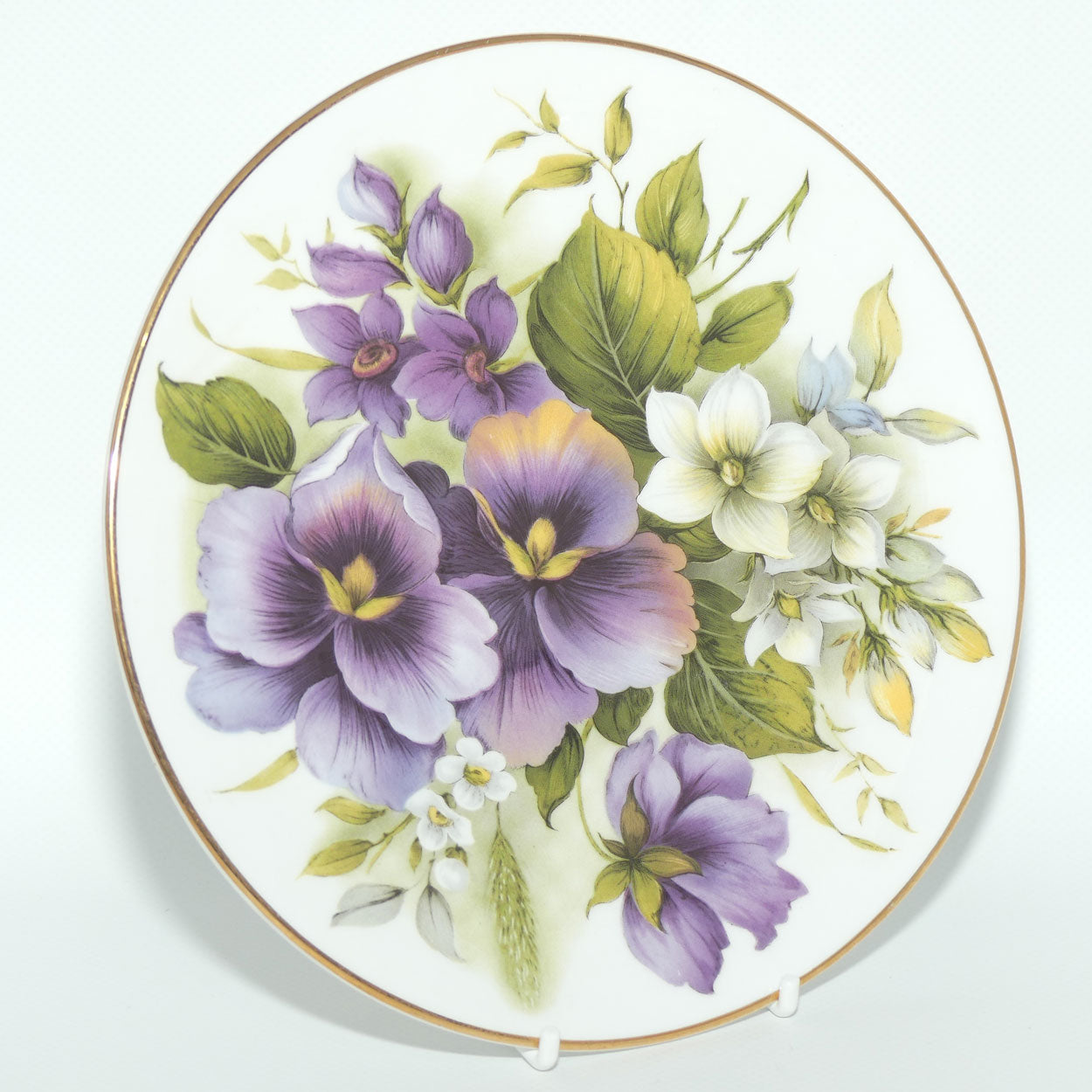 Royal Grafton Bone China Purple Pansy plate