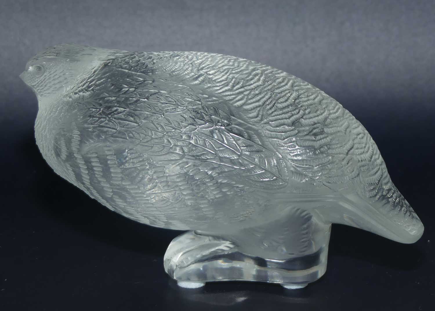 Lalique France Perdrix Quail figure