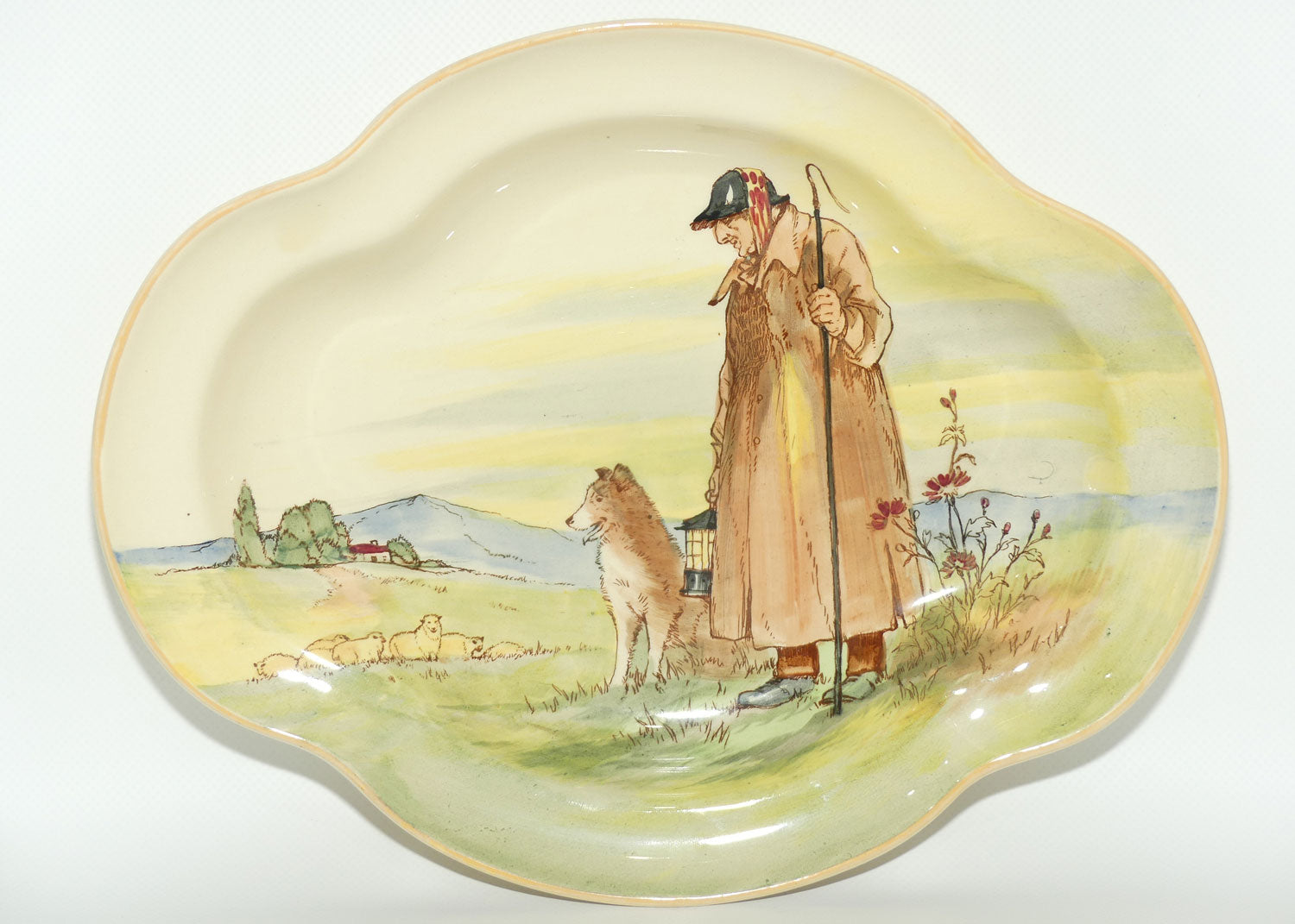Royal Doulton Cotswold Shepherd quatrefoil shape bowl D5561 | #1