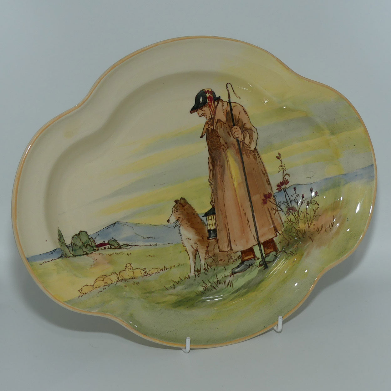 Royal Doulton Cotswold Shepherd quatrefoil shape bowl D5561