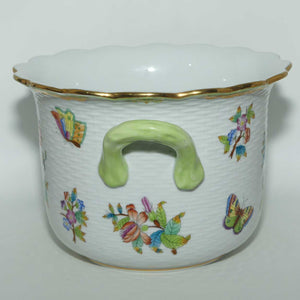 Herend Hungary Queen Victoria pattern | Double Handle Planter Pot