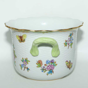 Herend Hungary Queen Victoria pattern | Double Handle Planter Pot