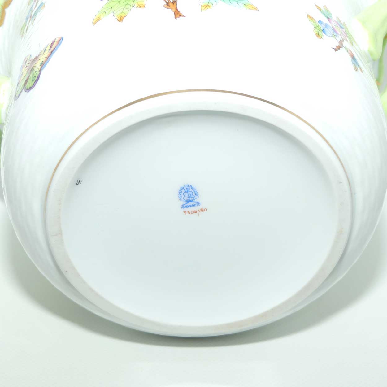 Herend Hungary Queen Victoria pattern | Double Handle Planter Pot