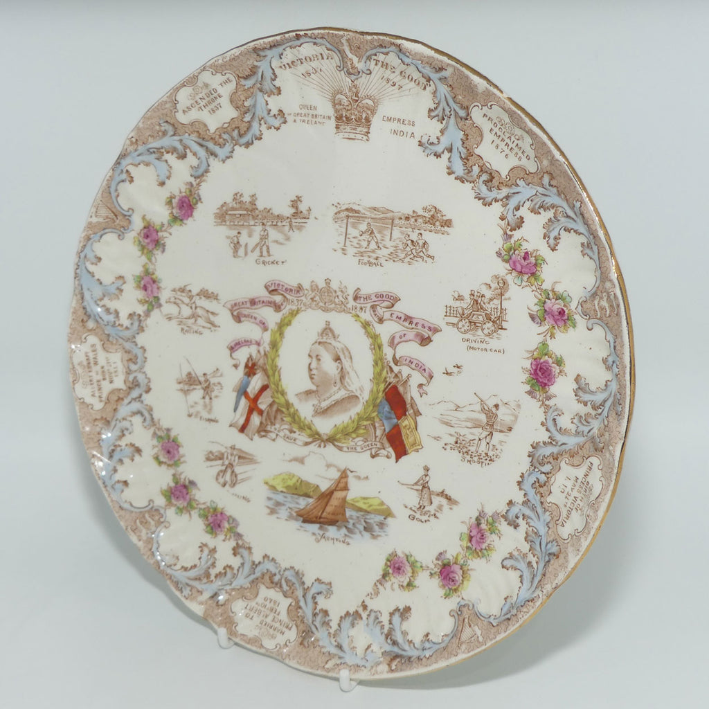 Sampson, Bridgewood & Son | Queen Victoria The Good 1837 - 1897 polychrome plate