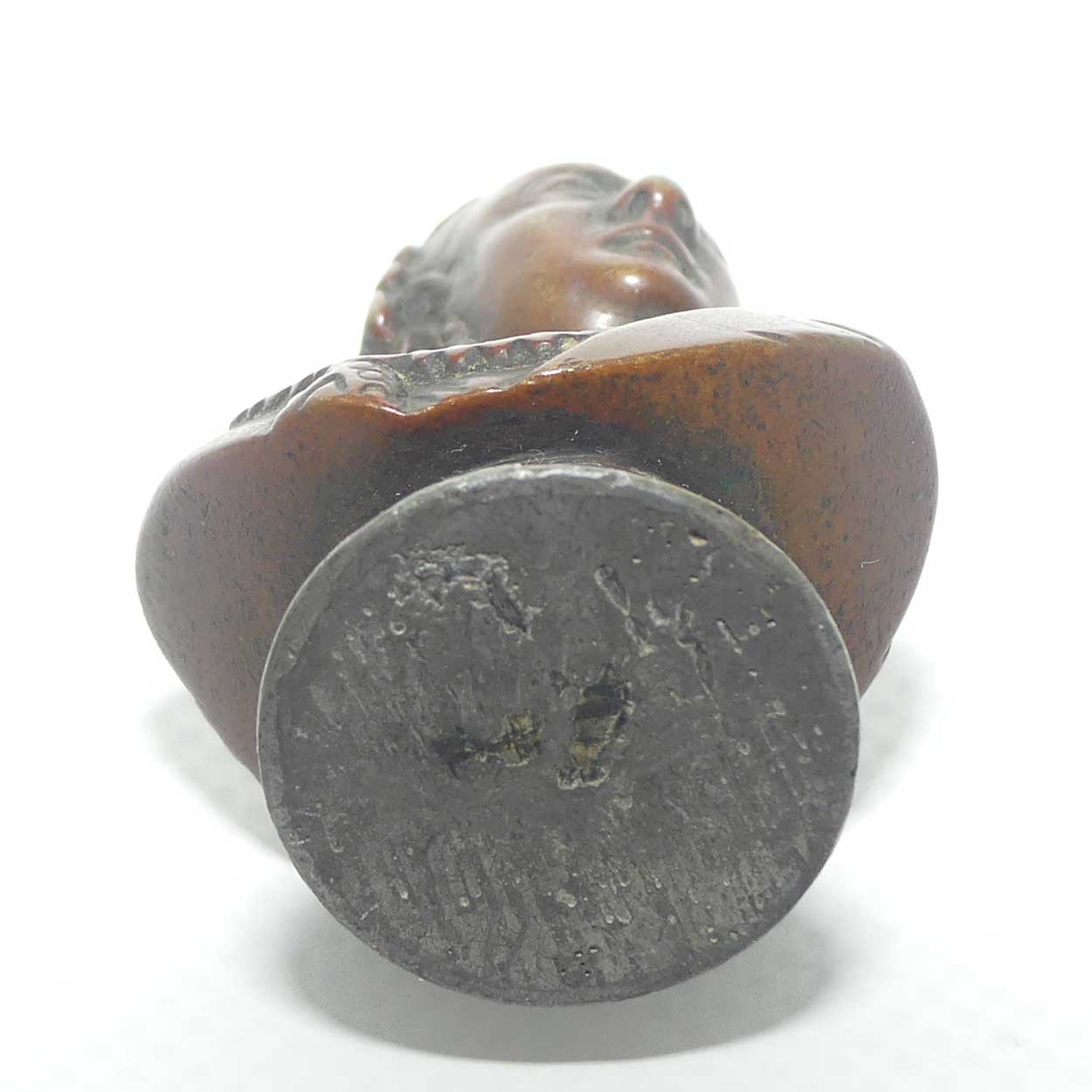 Antique Miniature Bronze Bust of Queen Victoria