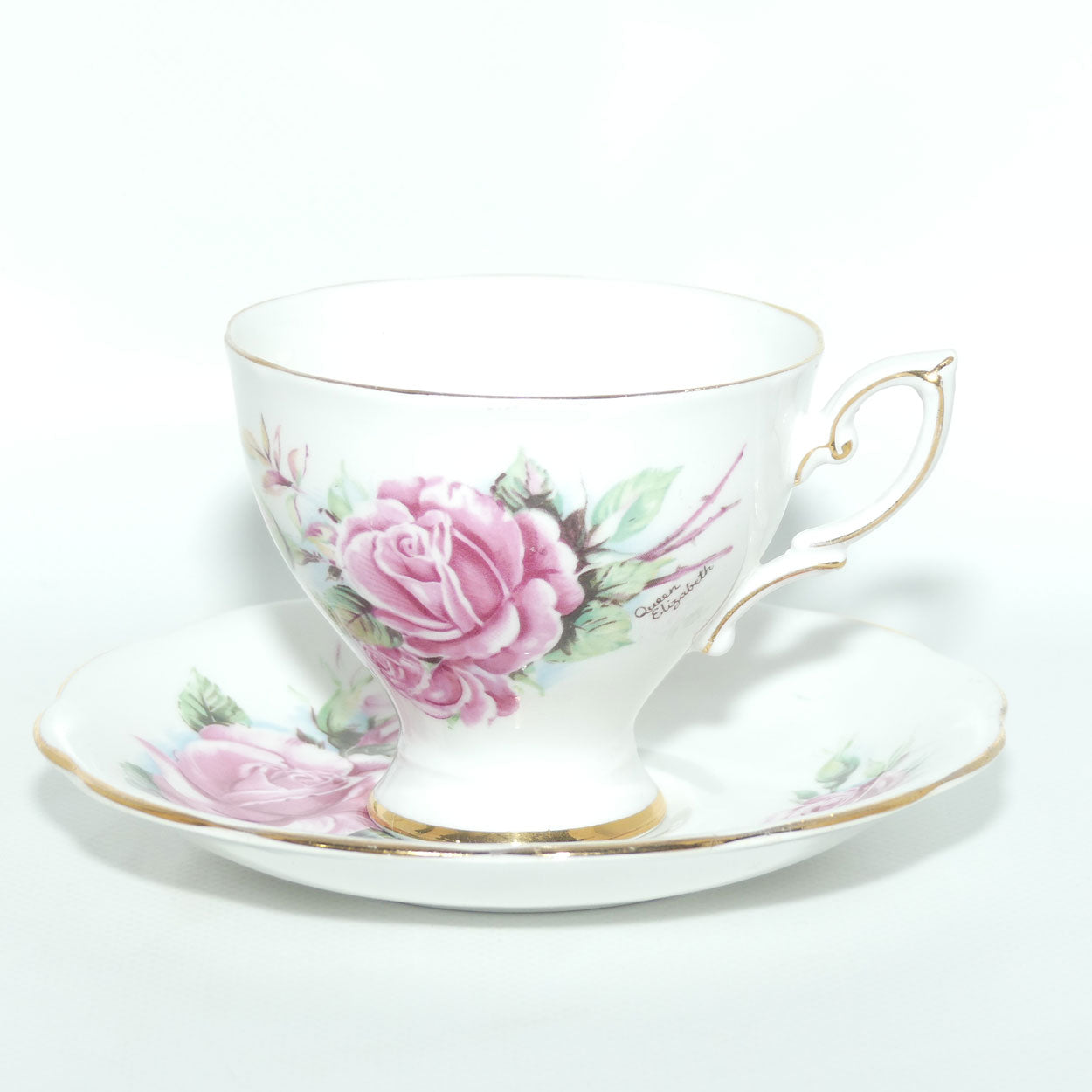 Royal Standard Queen Elizabeth pattern tea trio