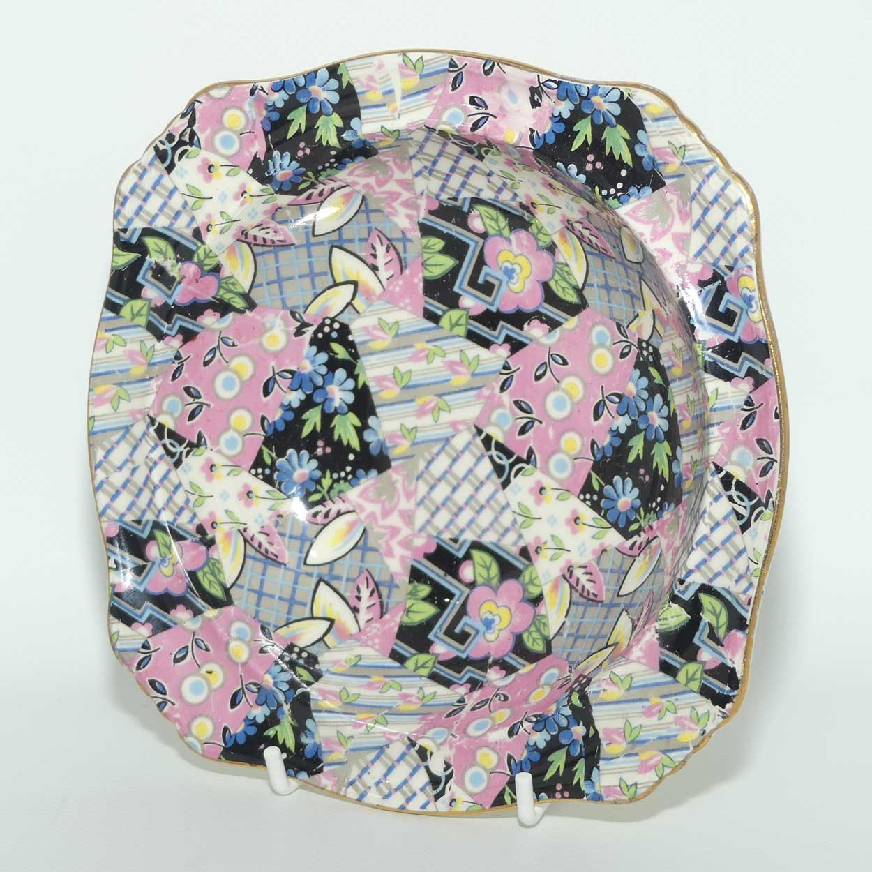 Royal Winton Grimwades Chintz Quilt pattern square bowl