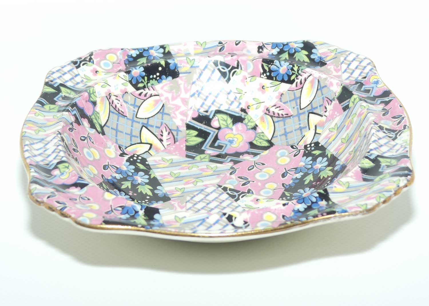 Royal Winton Grimwades Chintz Quilt pattern square bowl