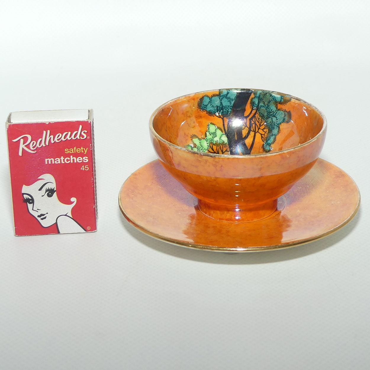 Carlton Ware Rabbits at Dusk miniature bowl on underplate | 4247