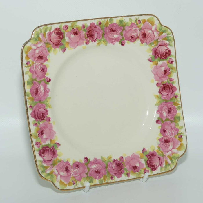 Royal Doulton Raby Rose square tea plate D5533