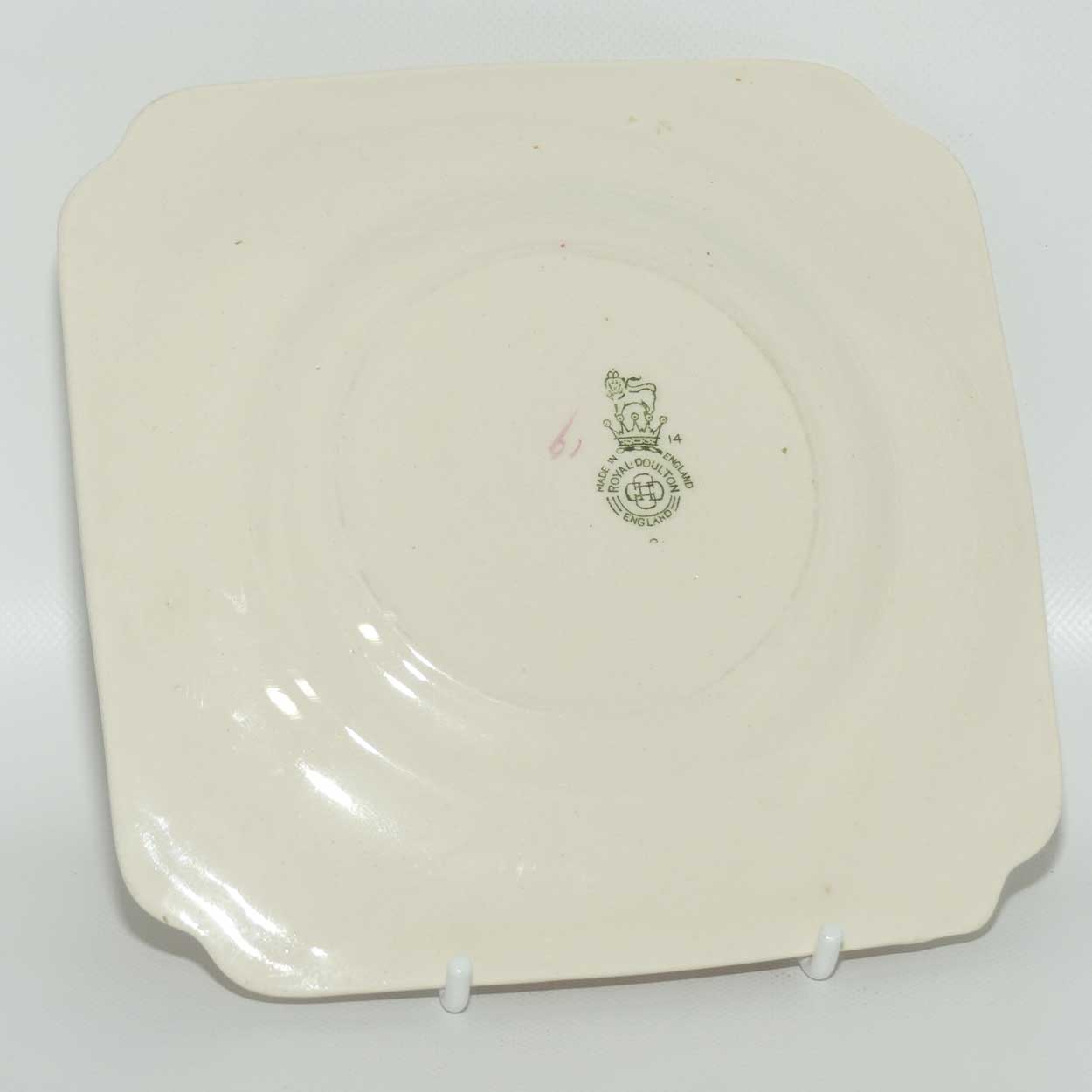 Royal Doulton Raby Rose trio D5533 | Square Plate