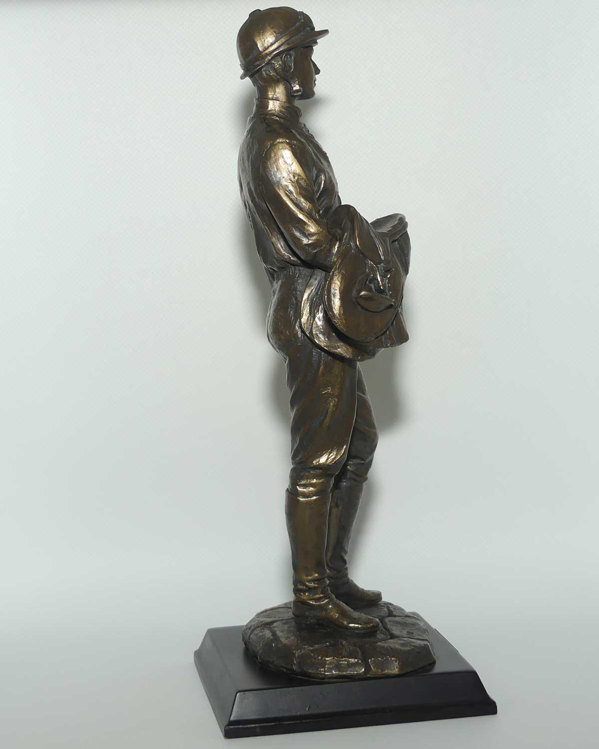 Decorator Cold Cast Bronze on wooden base | Race Day Jockey