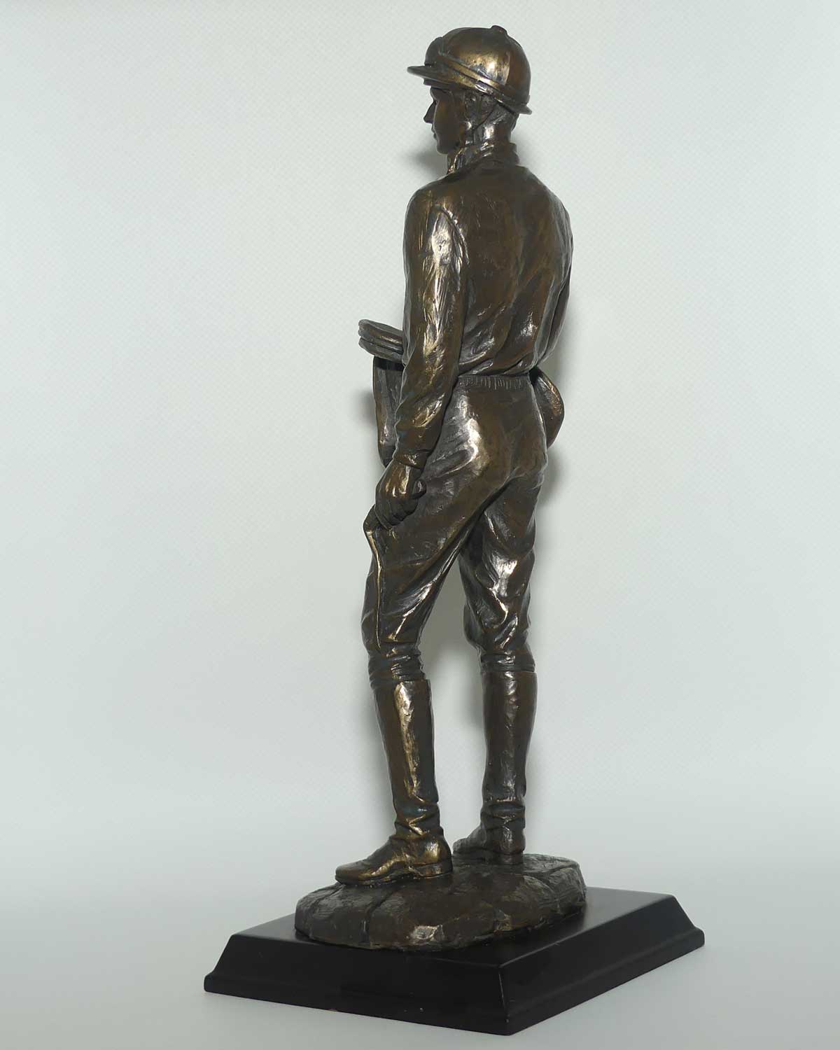 Decorator Cold Cast Bronze on wooden base | Race Day Jockey
