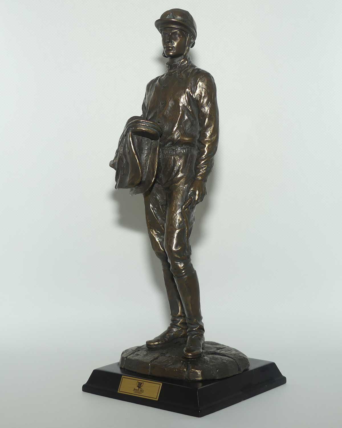 Decorator Cold Cast Bronze on wooden base | Race Day Jockey