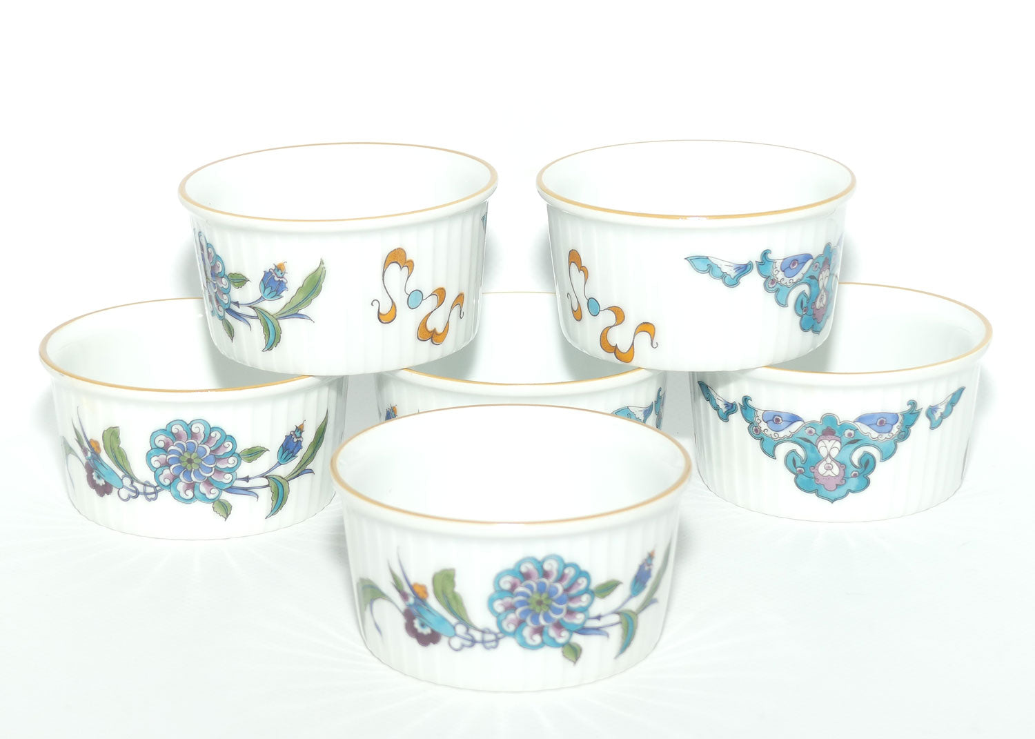 Royal Worcester set of 6 Floral ramekins