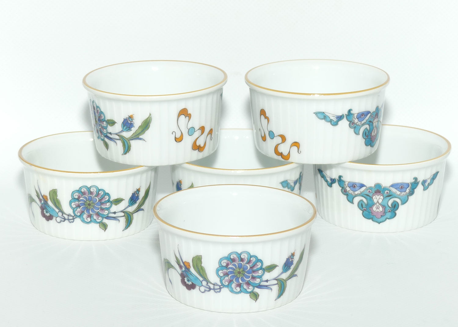 Royal Worcester set of 6 Floral ramekins