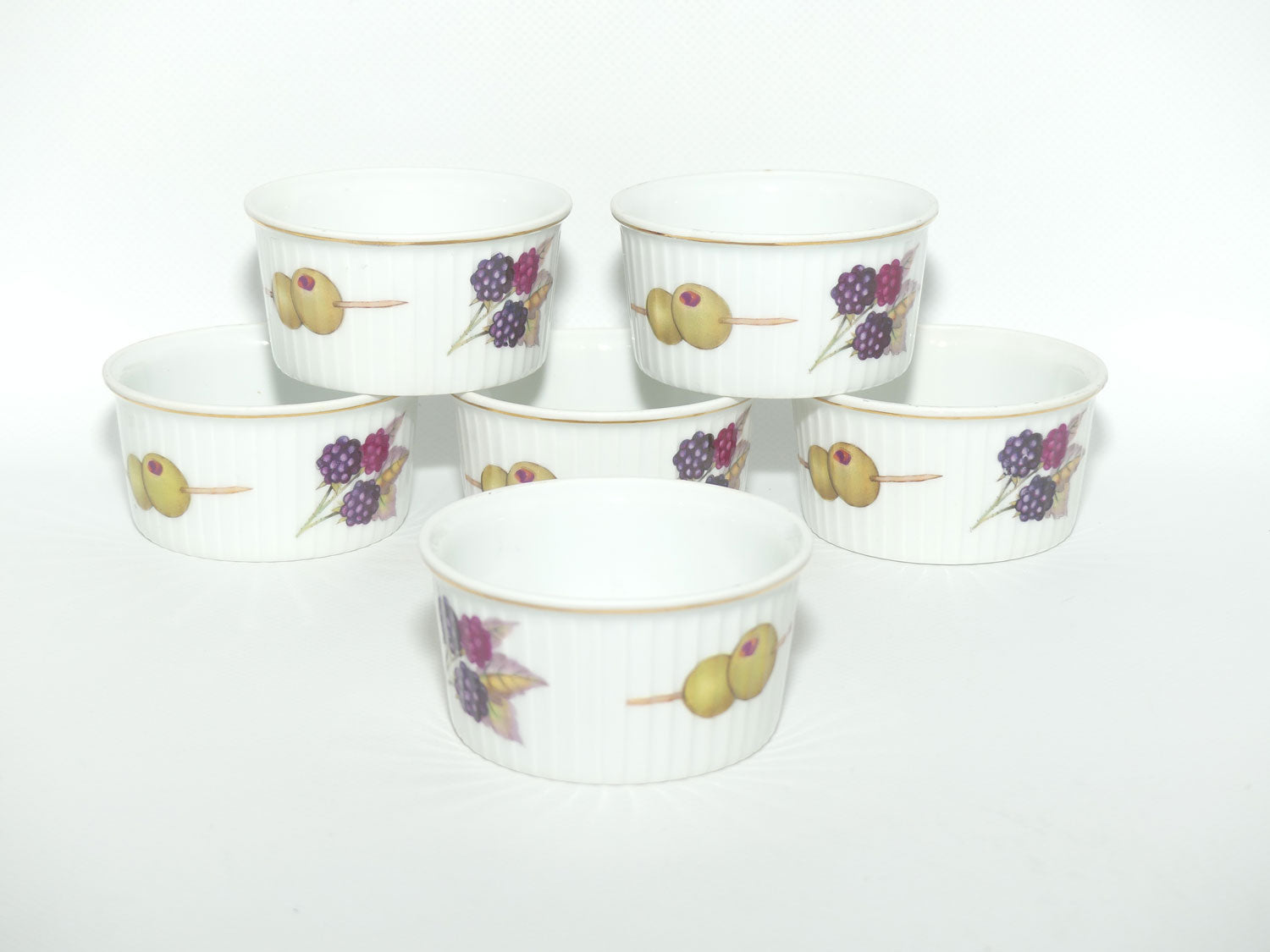 Royal Worcester set of 6 Fruit ramekins | Evesham pattern | original packaging
