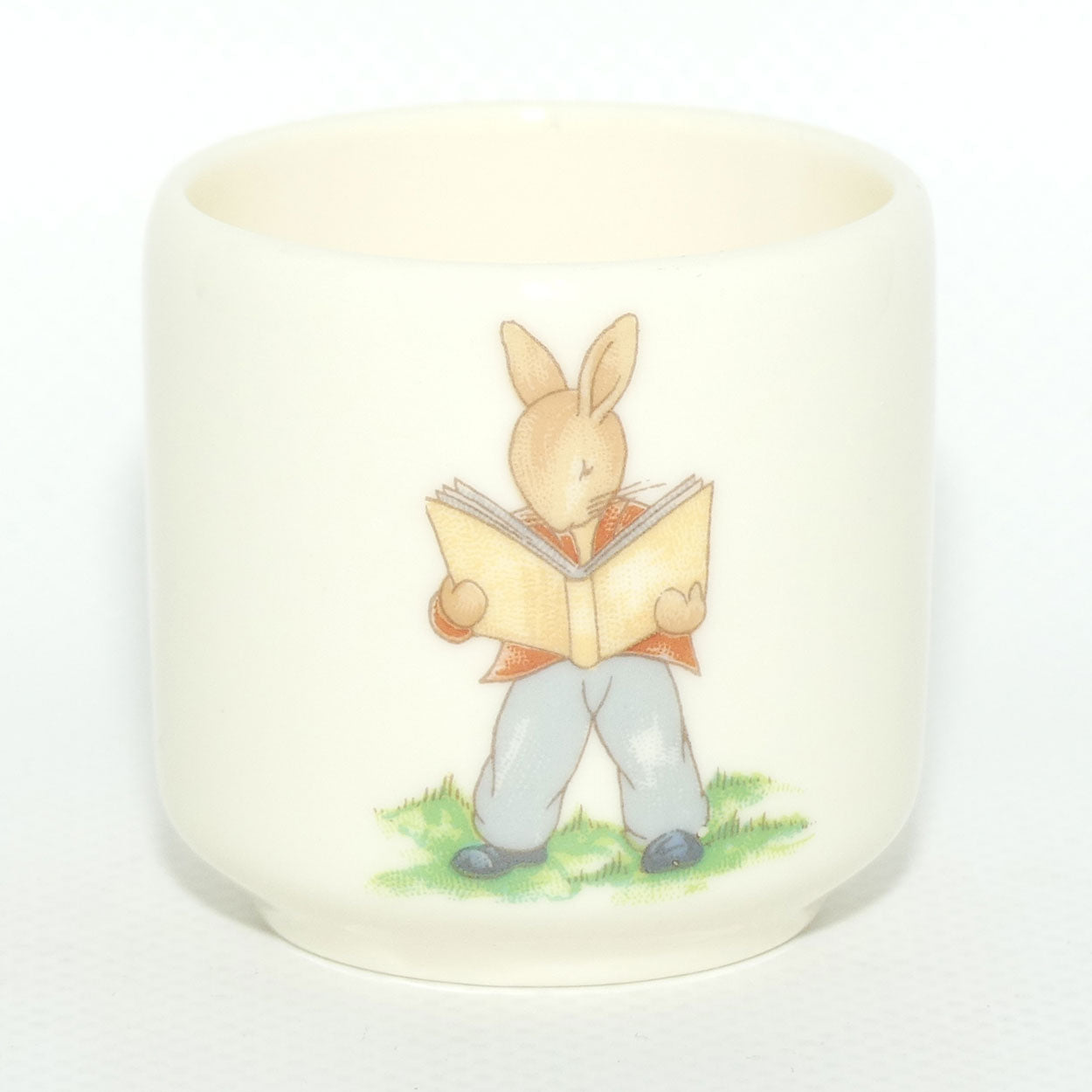 Royal Doulton Bunnykins egg cup | boxed | Reading | Playing with Doll and Pram