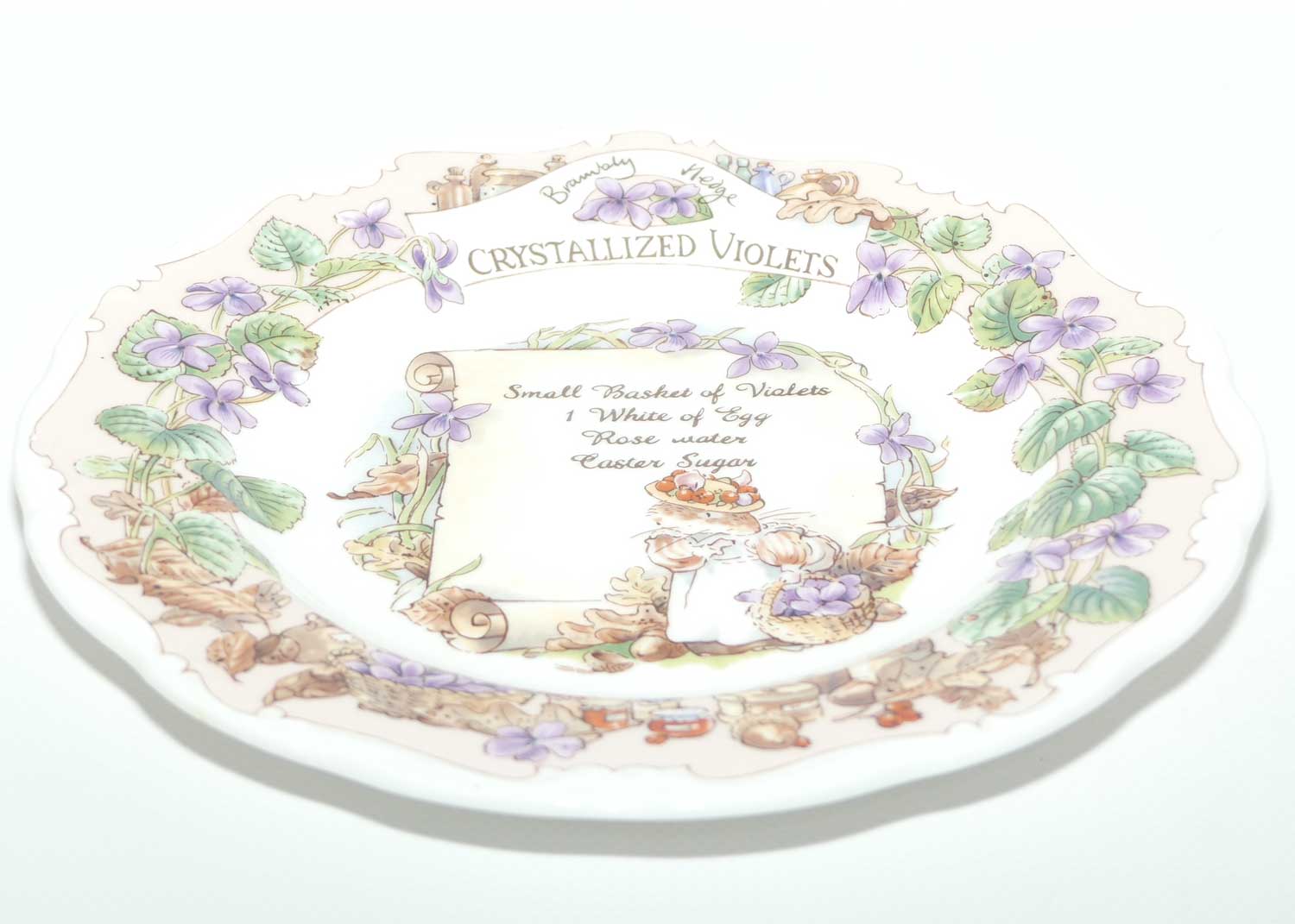 Royal Doulton Brambly Hedge Giftware | Recipe Plate Collection | Crystallized Violets | #1 | 20cm | boxed