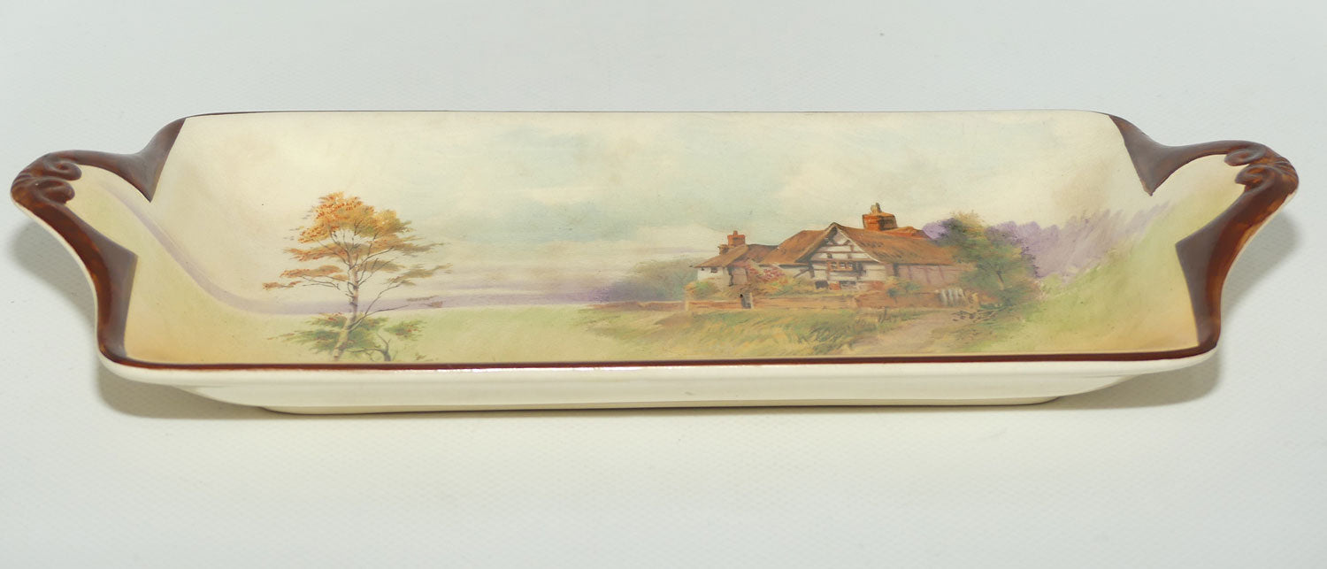 Royal Doulton English Cottages York shape sandwich tray D4987 | Scene 6