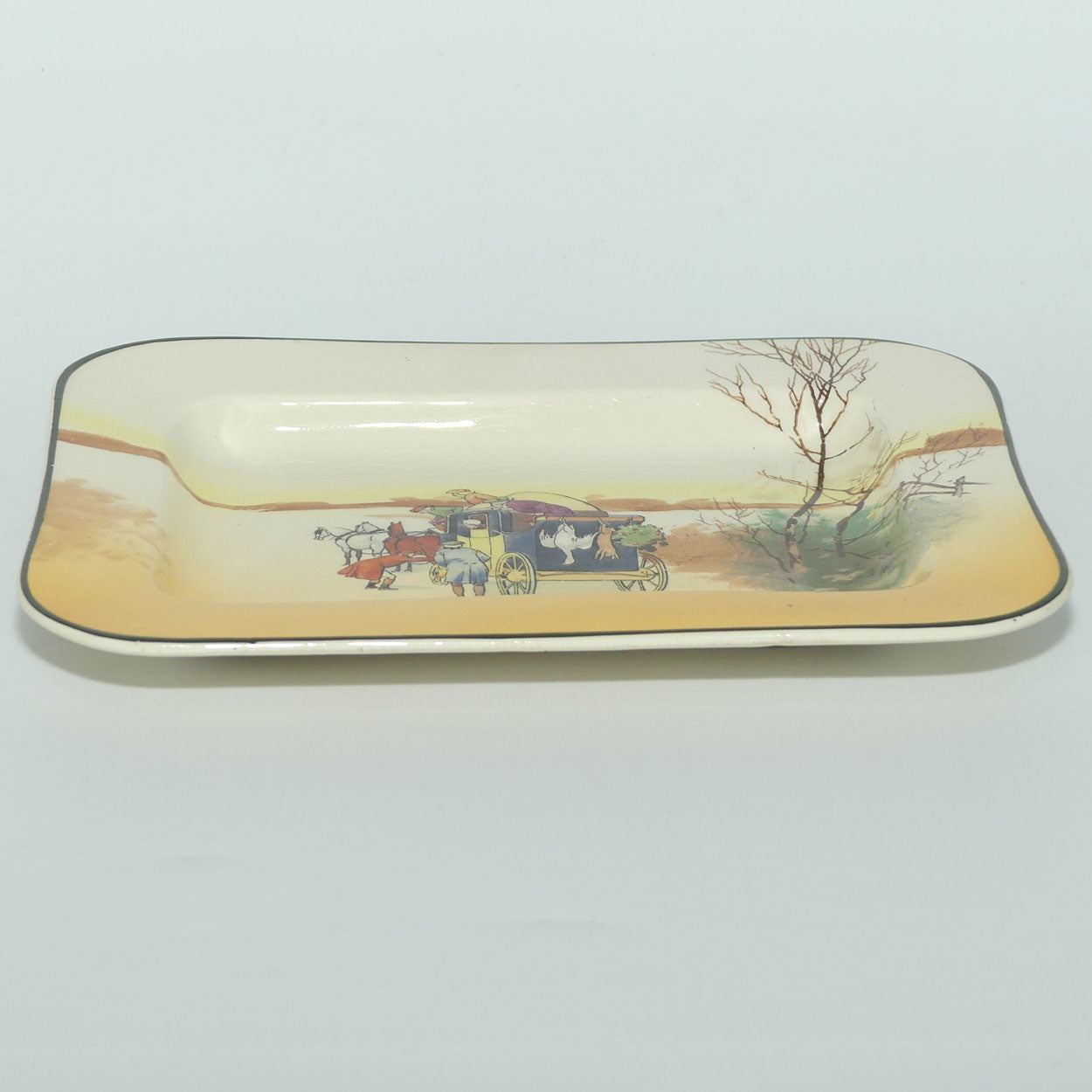 Royal Doulton Coaching Days small rectangular tray | Round Corners | Scene 10