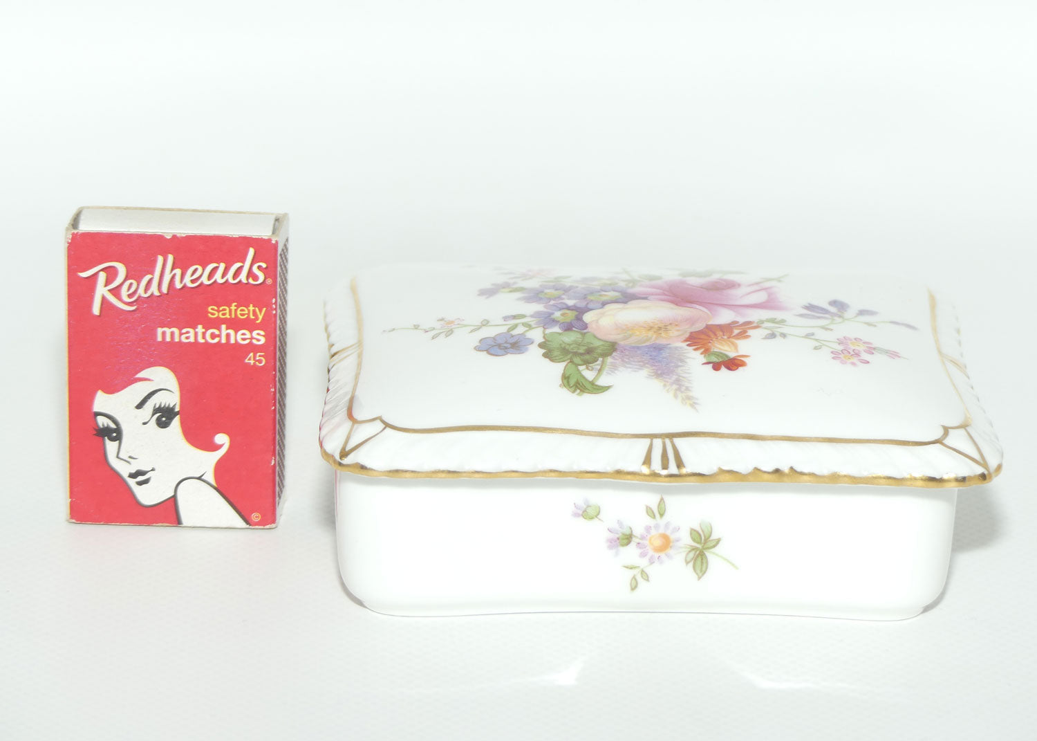 Royal Crown Derby Derby Posies rectangular trinket box | c.1950s