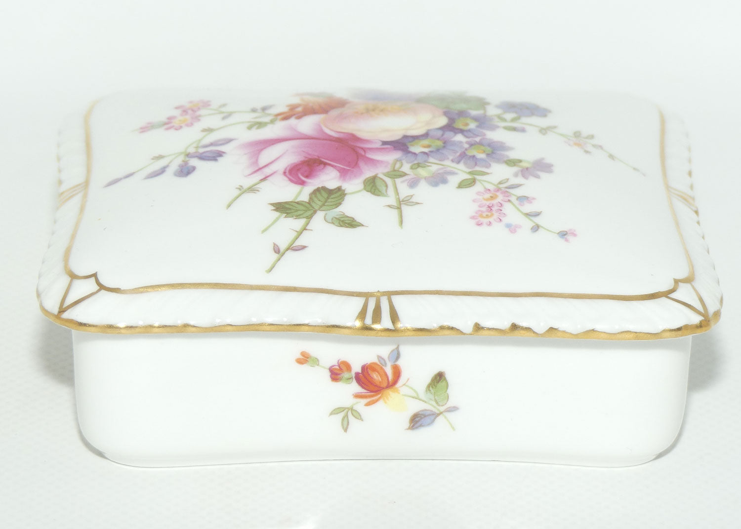 Royal Crown Derby Derby Posies rectangular trinket box | c.1950s