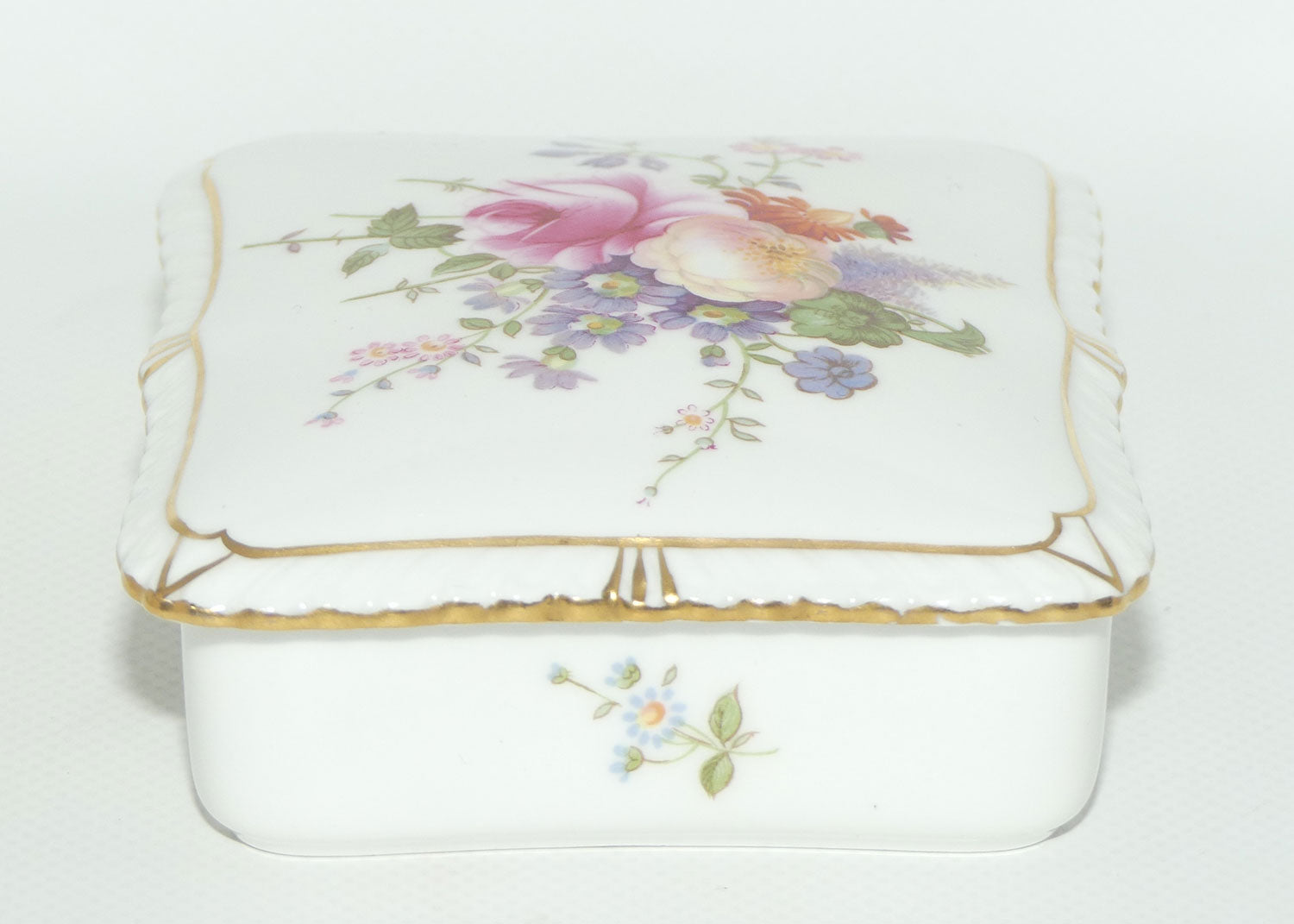 Royal Crown Derby Derby Posies rectangular trinket box | c.1950s