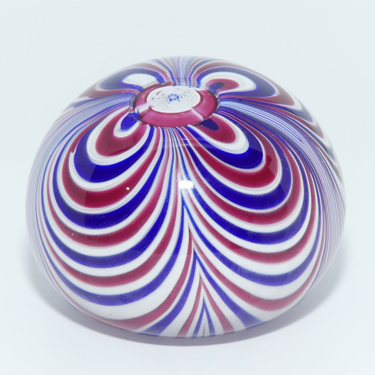 John Deacons Scotland Red White and Blue Marbrie paperweight #1