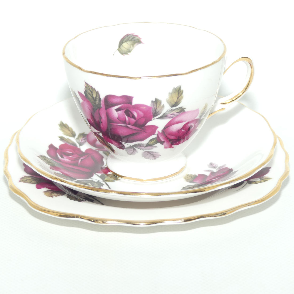 Royal Vale Bone China Red Rose trio