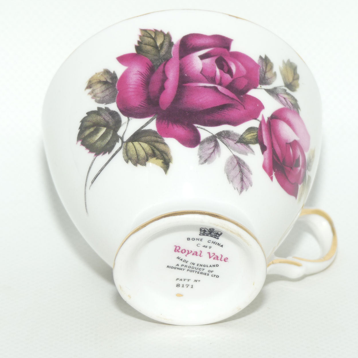Royal Vale Bone China Red Rose trio