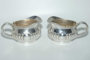 Reed and Barton Silver Plated pair of creamers | Gadrooned design | Shape 2922