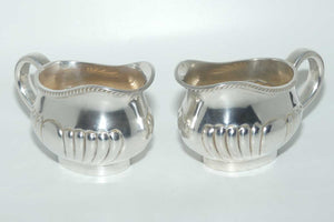 Reed and Barton Silver Plated pair of creamers | Gadrooned design | Shape 2922