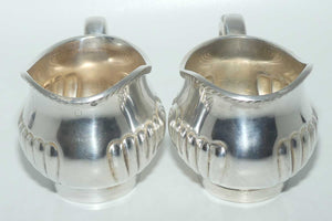 Reed and Barton Silver Plated pair of creamers | Gadrooned design | Shape 2922