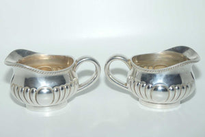 Reed and Barton Silver Plated pair of creamers | Gadrooned design | Shape 2922