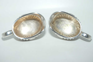 Reed and Barton Silver Plated pair of creamers | Gadrooned design | Shape 2922